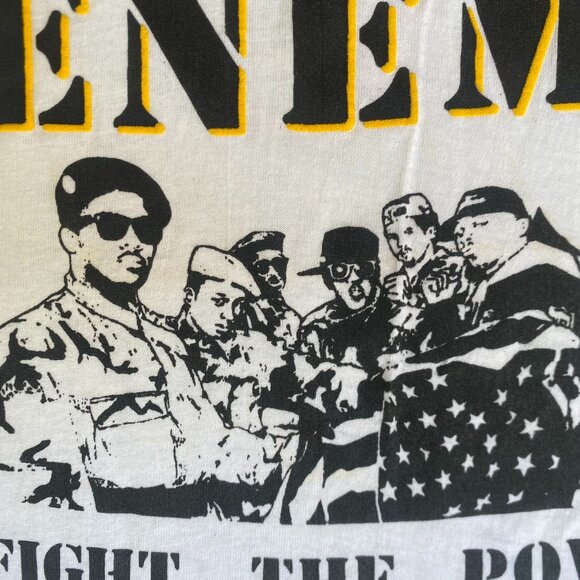 Vintage 90s Public Enemy Shirt Rap Hip Hop Single Stitch Tee - Picture 4 of 6